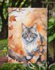 Australian Mist Cat in Fall Leaves Garden Flag Mailbox Flag Decorative Yard Flag Banner Outside Patio Artwork Yard Flower Beds, Garden Size
