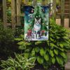 Aegean Cat By the Christmas Tree Garden Flag Mailbox Flag Decorative Yard Flag Banner Outside Patio Artwork Yard Flower Beds, Garden Size, Multicolor
