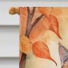 Suphalak Cat in Fall Leaves House Flag Large Porch Sleeve Pole Decorative Outside Yard Banner Artwork Wall Hanging, Polyester, House Size, Multicolor