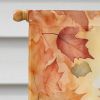La Perm Cat in Fall Leaves House Flag Large Porch Sleeve Pole Decorative Outside Yard Banner Artwork Wall Hanging, Polyester, House Size, Multicolor