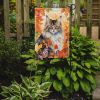 Norwegian Forest Cat in Fall Leaves Garden Flag Mailbox Flag Decorative Yard Flag Banner Outside Patio Artwork Yard Flower Beds, Garden Size
